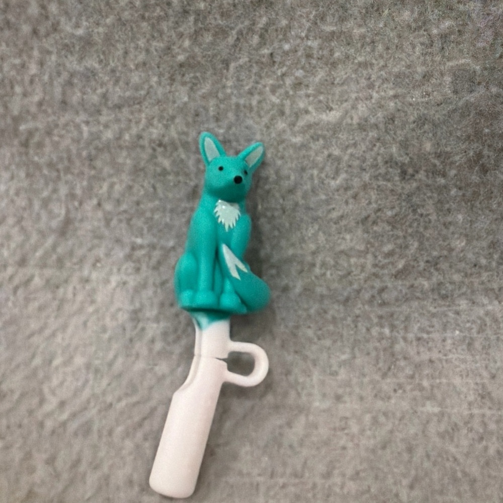 Starbucks Fox Straw Cover Enchanted Forest 2022 Green/Teal